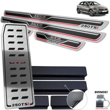 Imagem de Descanso de Pé + Soleira Preto Alto Relevo Polo GTS 250 TSI