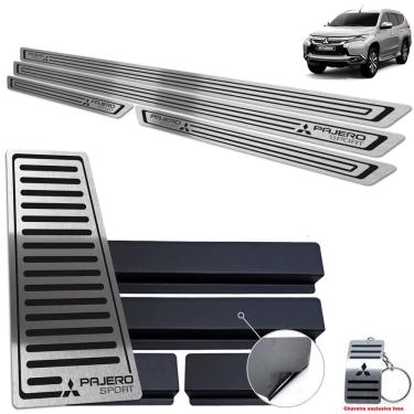 Imagem de Descanso Soleira Pajero Sport 2019 A 2021 Preto Baixo Relevo