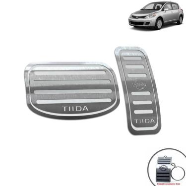 Imagem de Pedaleira Automático Aço Inox Nissan Tiida 2008 A 2013 Prata
