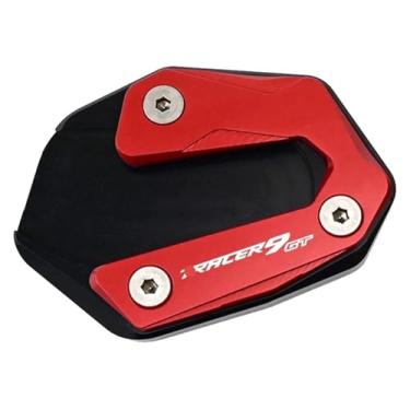 Imagem de Acessórios de motocicleta Suporte lateral de pé ampliador tampa de válvula de pneu compatível com Y&AMAHA Tracer 9 GT 9GT Tracer9GT 2021-2023 2022 (vermelho)