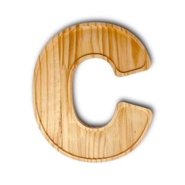 Imagem de Petisqueira Letra C Tábua Com Rebaixo Madeira Pinus Woodspot