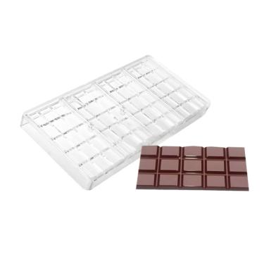 Imagem de Moldes de chocolate em policarto para 4 barras de chocolate