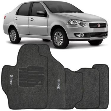 Imagem de Tapete Carpete Siena 2001 à 2012 Grafite Logo Bordado Jogo 5 Peças Per