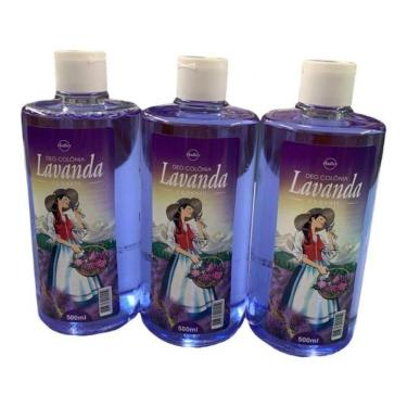 Imagem de Kit com 3 deo-colonia lavanda halley  500 ml