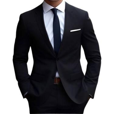 Imagem de Terno Slim Fit Masculino Paletó e calça Black November - Fressart, Pre