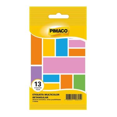Imagem de Etiqueta adesiva MULTRETAR retangular Arco-Íris - Pimaco