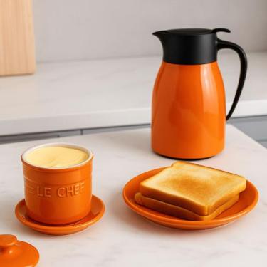 Imagem de Manteigueira Francesa Le Cheff Cerâmica Porta Manteiga 10cm - Hauskraf