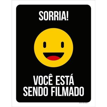 Imagem de Placa Sinalização Sorria Você Está Sendo Filmado 36X46
