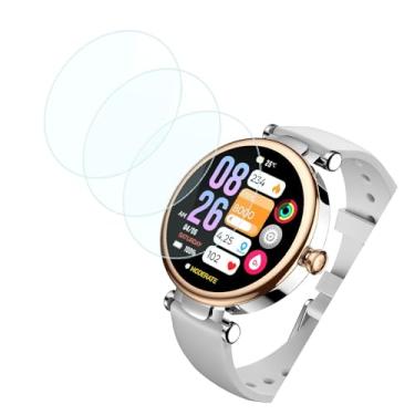 Imagem de Futanwei Película protetora de tela para relógio inteligente TOZO S8 de 1,35 polegadas [pacote com 3] película de vidro temperado HD [dureza 9H] [antiarranhões] [sem bolhas] compatível com o relógio