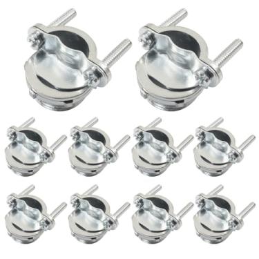 Imagem de BokWin Pacote com 10 conectores de cabo tipo braçadeira prata de 9,5 cm - Aço zincado para aderência e proteção seguras, serve para projetos de fiação elétrica de conduíte metálico, fácil instalação e