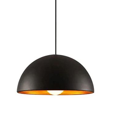 Imagem de Lustre moderno, lustre rústico, cúpula de celeiro, luminária pendente industrial vintage, luminária suspensa de metal em formato de tigela, luminária de fazenda para ilha de cozinha, quarto,