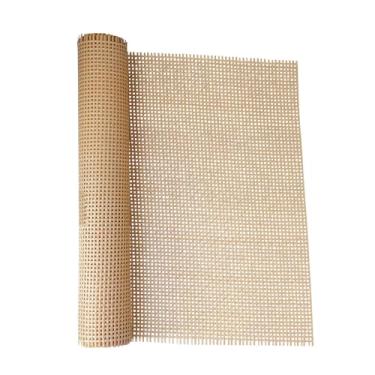 Imagem de NAMAII 43.2 cm x 6.5FT correias de plástico de vime, rolo de rede de cana de malha aberta tecida para projetos de decoração de móveis de cana faça você mesmo: cadeira, armário, teto e porta (43 x 200
