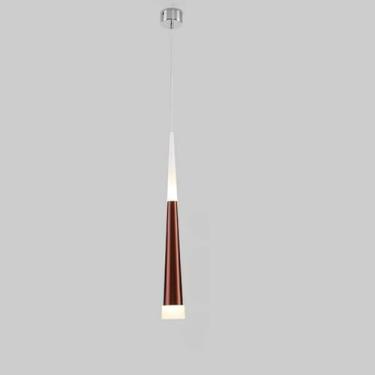Imagem de Lustre nórdico clássico pendente luz tubo longo pendurado teto lâmpada acrílico preto moderno droplight linear cromo foyer lustre para escada cabeceira quarto corredor, luz branca vermelha