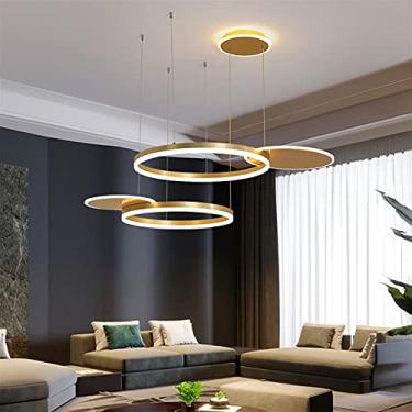 Imagem de Lustre, Lustre Led Mesa de Jantar Sala de Jantar Luminária de Teto Regulável Controle Remoto Luminária Pendente Cozinha Sala de Estar Compatível com Corredor Bar Quarto Banheiro Luminária Pe