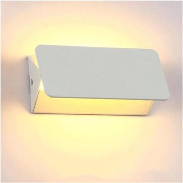 Imagem de Luminária de parede LED simples e moderna, luminária de balanço criativa, escada de engenharia, corredor decorativo, lâmpada de cabeceira para quarto (16w 46cm, branco quente)
