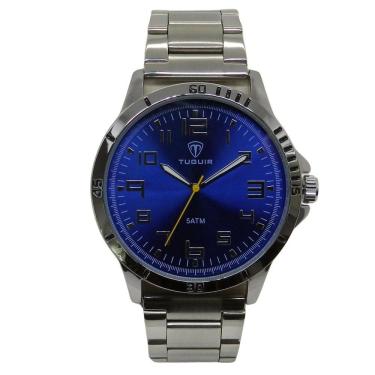 Imagem de Relógio Masculino Tuguir Analógico TG222-1C Prata e Azul