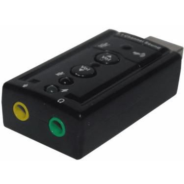 Imagem de Placa Som Usb Externa 3d Adaptador Audio P2 Pc Notebook Full