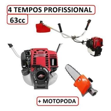 Imagem de Rocadeira 63cc 3hp 4 Tempos Ohc Gasolina Com Motopoda 10 OFF - Nakasak
