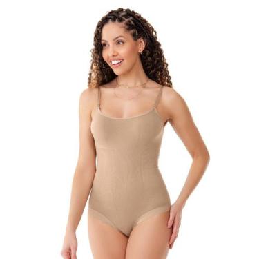 Imagem de Body Modelador Corte a Laser Zee Rucci Invisible 0804-007, Chocolate, 
