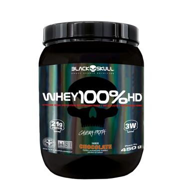 Imagem de Whey 100% HD Pote - 450g - Black Skull Whey 100% HD Pote 450g – Chocolate