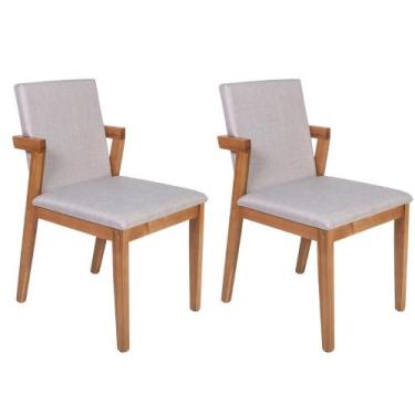 Imagem de Conjunto 2 Cadeiras Estofadas Luna Cinza Claro - Straub Web, Cinza Cla