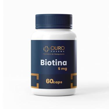 Imagem de Biotina - Vitamina B7 5mg - 60 cápsulas