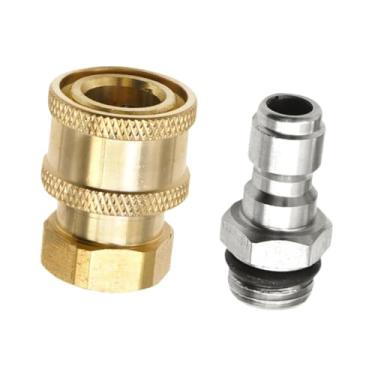 Imagem de Baoblaze Adaptador de bico de lavadora de alta pressão Acessórios de alto desempenho Premium Substitui acoplador de conector rápido de 1/4, Tópico Feminino Masculino