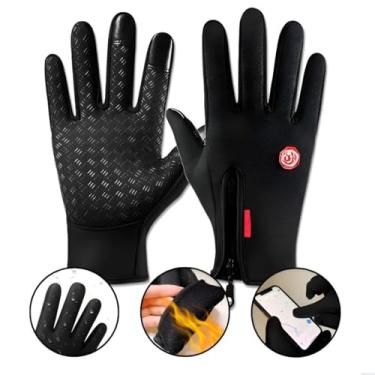 Imagem de Par de Luvas Térmicas Impermeáveis para Moto com Tela Touch – Proteção Contra Frio, Chuva e Vento, Conforto e Antiderrapante – Ideal para Motociclistas – Preto, Tamanho Único