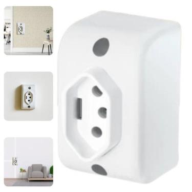 Imagem de Conjunto Tomada Simples 20A 3P Sobrepor Branco Para Canaleta - FAME