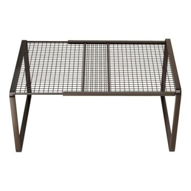 Imagem de AFXGUSD Prateleira de armazenamento expansível para armário, suporte ajustável, suporte organizador de despensa empilhável para pratos, temperos domésticos, S