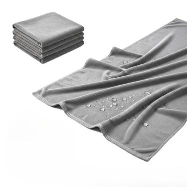 Imagem de Toalha Banhao, Toalha de Academia, Natação, Piscina E Esportes(140x70cm)(Cinza)