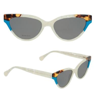 Imagem de Óculos Escuros Variados Feminino Formato Gatinho - Elegante Com Lentes Polarizadas - Modelos Diversos (Branco)