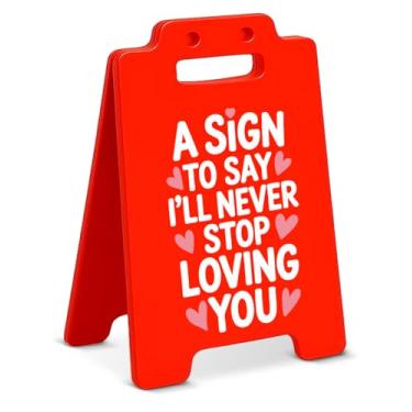 Imagem de I'll Never Stop Loving You Placa decorativa de mesa I Love You, presentes para casais, familiares, amigos, decoração de mesa de escritório em casa