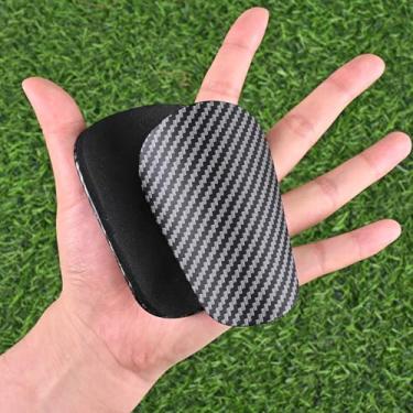 Imagem de Mini caneleiras de futebol, 10 x 6 cm extra de caneleiras de futebol para adultos, equipamento de proteção para caneleiras