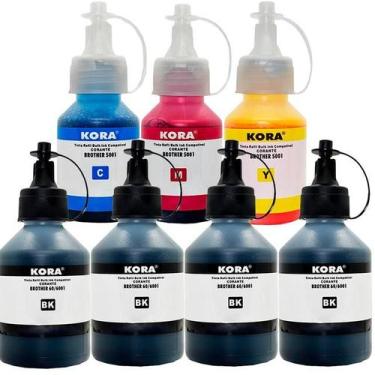 Imagem de Kit 7 Tintas Para Brother T420W T510W T520W T220 T710W T720DW MFC-T810