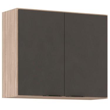 Imagem de Armário Aéreo Firenze 80cm 2 Portas 94241 Demóbile Avena Touch E Grafito