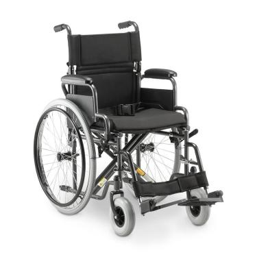 Imagem de Cadeira De Rodas Dellamed Dobrável Em Aço Até 120 Kg Cinza E Preto D400-t44