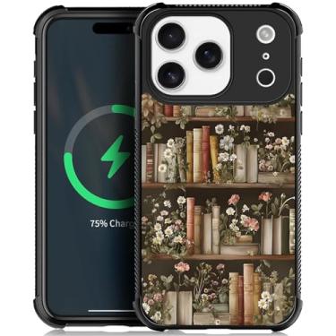 Imagem de DAIZAG Capa para iPhone 17 Pro, [compatível com MagSafe], capa rígida antiderrapante com absorção de choque com proteção de quatro cantos - estante floral para amantes de plantas