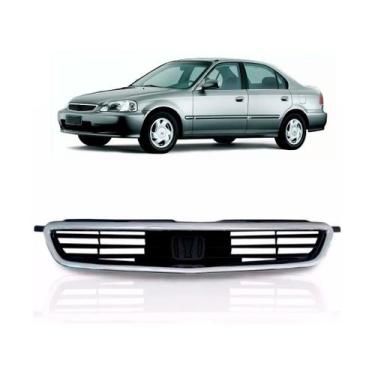 Imagem de Grade radiador honda civic 1996 1997 1998 cromado - SP ACESSÓRIOS