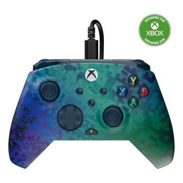 Imagem de Turtle Beach Rematch Advanced Glitch Green Wired Gaming Controller for Xbox and PC - Officially Licensed by Xbox, Remappable Buttons, Hall-Effect Hair Triggers, Audio Controls, 8ft Cable