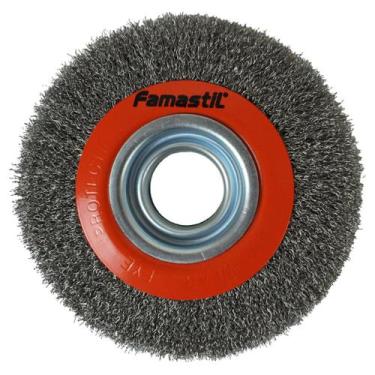 Imagem de Escova de Aço Circular Famastil 6 Polegadas com Furo 1.25 Polegadas Li