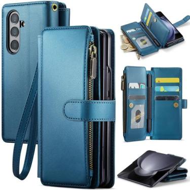 Imagem de Capa tipo carteira de couro PU Deekeewe Samsung Galaxy Z Fold 7 5G