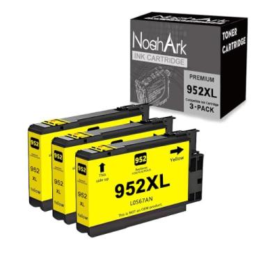 Imagem de NoahArk 3 pacotes de substituição de cartucho de tinta compatível com 952 952XL para uso de alta capacidade para Officejet Pro 7740 8210 8710 8720 8740 8715 7720 8725 8730 8735 8745 impressora (3