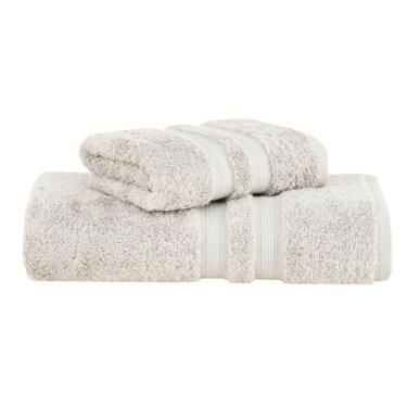 Imagem de Jogo de Toalhas Buddemeyer Algodão Egípcio Banho Cinza 2 peças