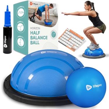 Imagem de LifePro - Bola De Equilíbrio Meio Treinador - Bola De Estabilidade Para Exercícios, Bola De Treino De Corpo Inteiro - Treinador De Equilíbrio De Meia Bola De Exercício Para Fisioterapia