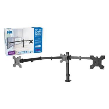 Imagem de Suporte Para 3 Monitores Articulado Ajustável 10'' A 32'' - PIX