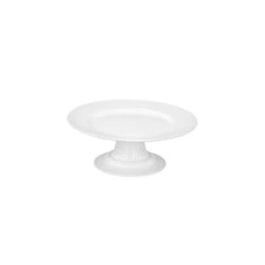 Imagem de Prato Fruteira de porcelana com pé para decoraçao mesa, jantar e café (BRANCA)