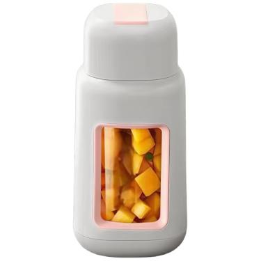 Imagem de Copo de mistura automático portátil, máquina de suco de vidro de 1000 ml, espremedor de frutas versátil com recarga USB, liquidificador de vitaminas para viagens e uso doméstico