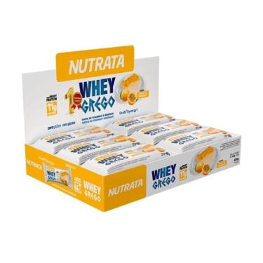 Imagem de Whey Grego Bar Caixa Com 12 Unidades 480g Sabor Mousse De Maracujá