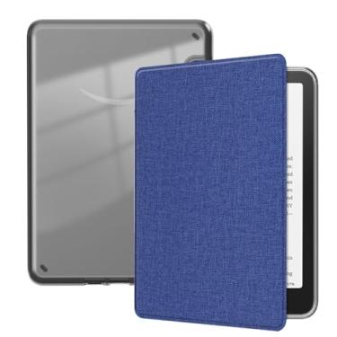 Imagem de Akacy Capa transparente e macia com textura de tecido de 7 polegadas para Kindle paperwhite (versão 2024) Modelos SA568B e SA569P. Capa leve com despertar/hibernar automático (7)